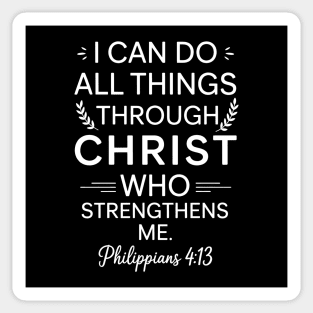 Bible Verse Philippians 4:13 Christian Sticker